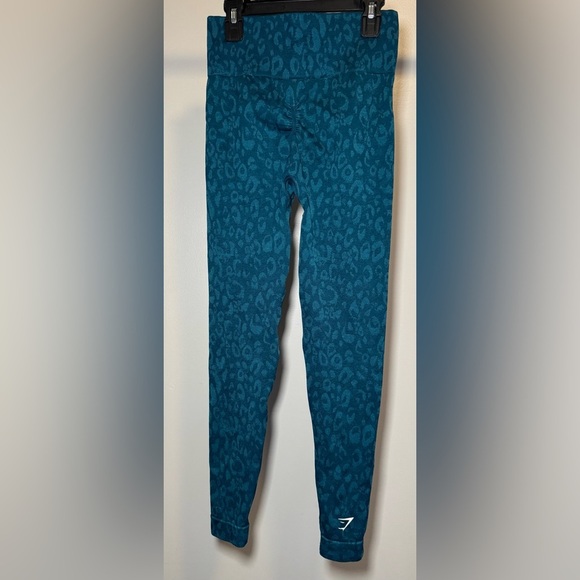 Gymshark Teal Patterned Leggings - Picture 3 of 3